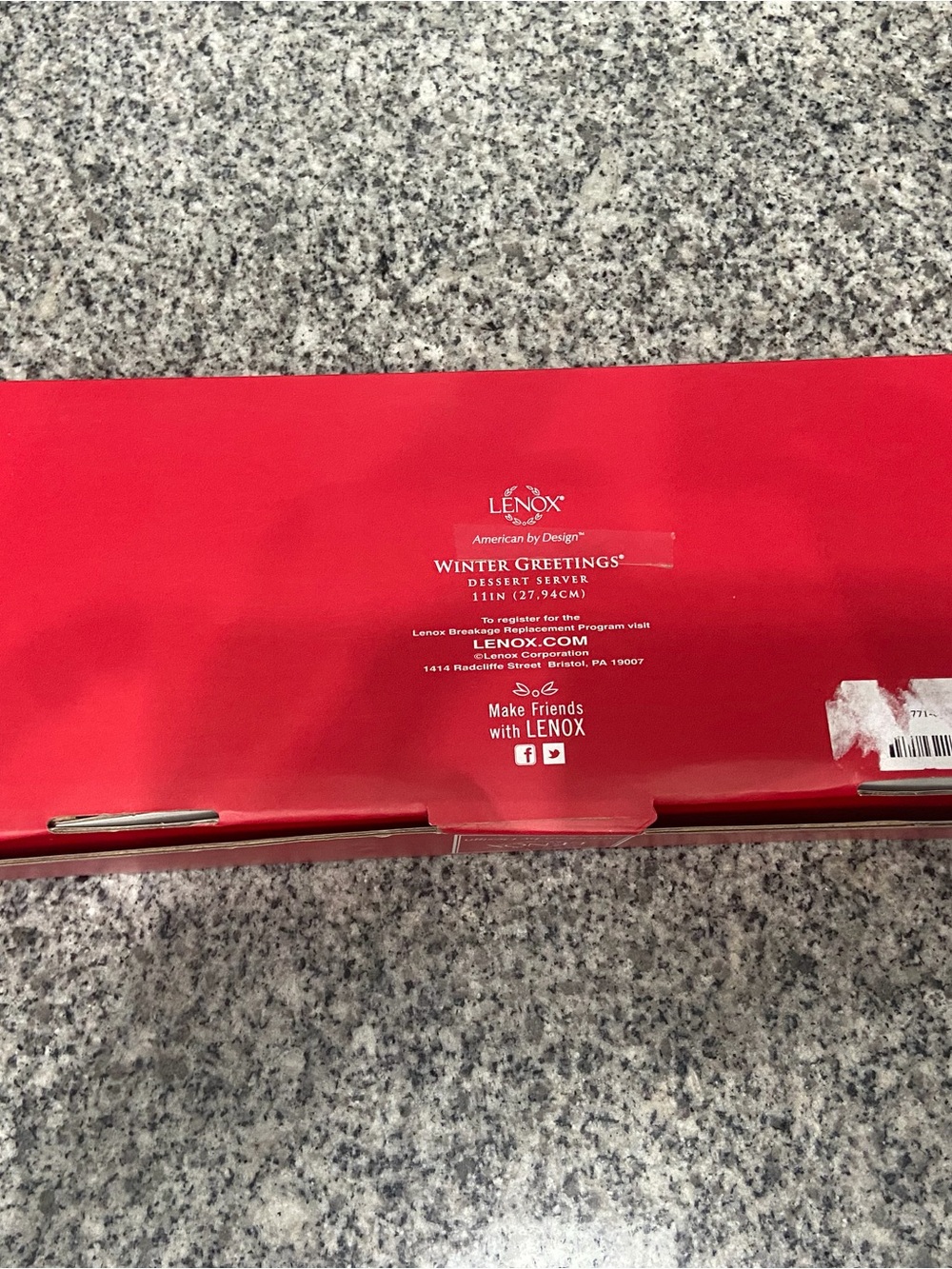 LENOX Winter Greetings Cardinal Pie Cake Dessert Server Christmas Porcelain NEW - Picture 5 of 15